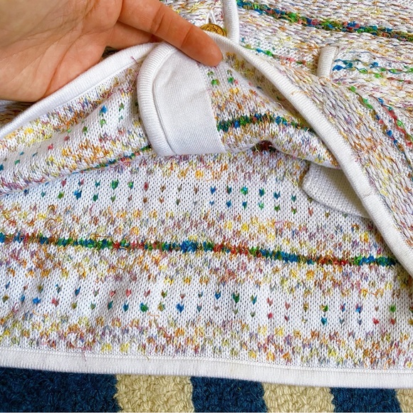 💐 ELEGANCE WHITE MULTI TWEED KNIT SWEATER BLAZER! - Picture 13 of 16